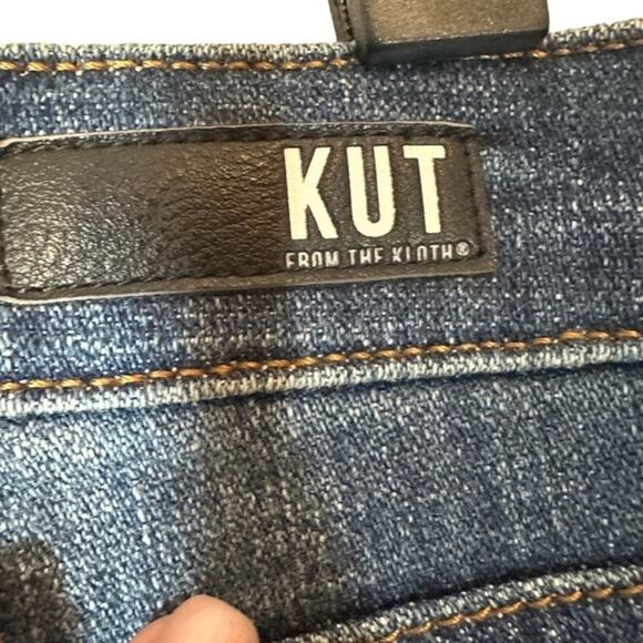 Kut From The Kloth Blue Lauren Crop Straight Leg Denim Jeans Women Sz 6 - Picture 8 of 9